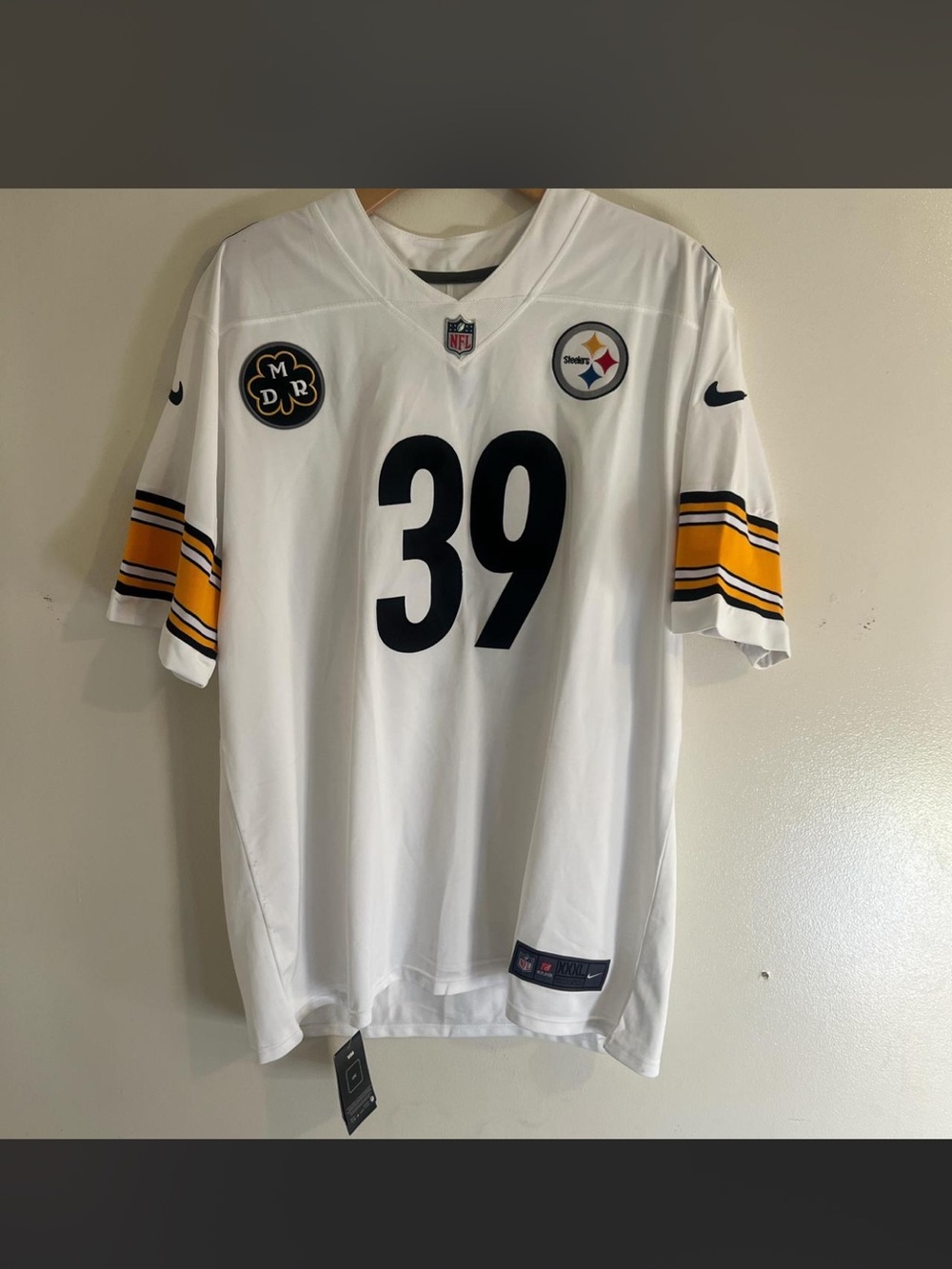 NFL Pittsburgh Steelers #39 White, Black & Gold Jersey